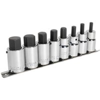 Sealey 8 Piece 1/2" Drive Hexagon Socket Bit Set Metric 1/2" Sealey 8 Piece 1/2" Drive Hexagon Socket Bit Set Metric 1/2"