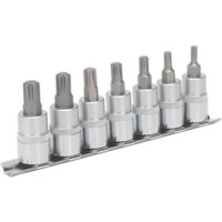 Sealey 7 Piece 3/8" Drive Ribe Socket Bit Set 3/8" 50mm Sealey 7 Piece 3/8" Drive Ribe Socket Bit Set 3/8" 50mm