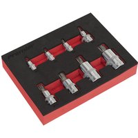 Sealey 8 Piece Combination Drive Spline Socket Bit Set Combination