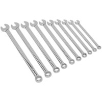 10 Piece Extra Long Combination Spanner Set Metric