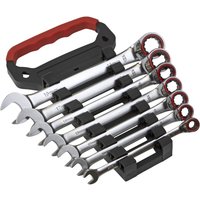 7 Piece Reversible Ratchet Combination Spanner Set