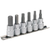 6 Piece 3 8" Drive Hex Key Socket Bit Set Metric