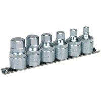 6 Piece 1 2" Drive Stubby Hexagon Socket Bit Set Metric