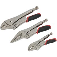 Sealey 3 Piece Quick Release Locking Plier Set Sealey 3 Piece Quick Release Locking Plier Set