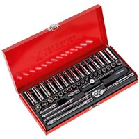 41 Piece 1 4" Drive Hexagon WallDrive Socket Set Metric Imperial