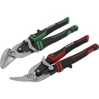 2 Piece High Leverage Offset Aviation Tin Snip Set
