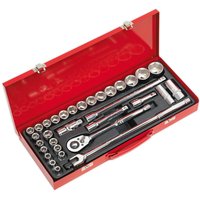 Sealey 33 Piece 1/2" Drive Hexagon WallDrive Socket Set Metric and Imperial 1/2" Sealey 33 Piece 1/2" Drive Hexagon WallDrive Socket Set Metric and Imperial 1/2"