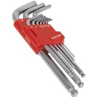 9 Piece Long Ball Ended Hexagon Allen Key Set Metric