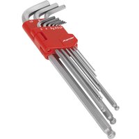 9 Piece Extra Long Ball Ended Hexagon Key Set Metric