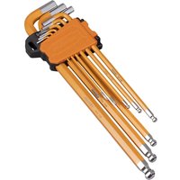 9 Piece Extra Long Ball End Hexagon Allen Key Set Imperial