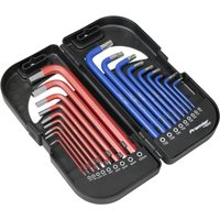 18 Piece Anti Slip Long Torx Hexagon Allen Key Set