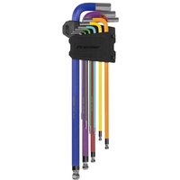 Sealey 9 Piece Colour Coded Extra Long Ball End Hex Key Set Imperial Sealey 9 Piece Colour Coded Extra Long Ball End Hex Key Set Imperial