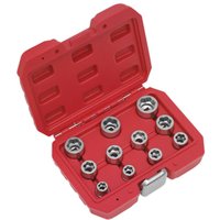11 Piece 3 8" Drive Bolt Extractor Socket Set Metric