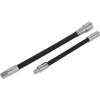 2 Piece 1 4" 3 8" Flexible Square Drive Extension Set