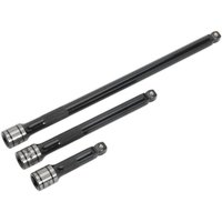 Sealey AK7691 3/8 Drive 3 Piece Wobble Rigid Extension Bar Adaptor and Universal Joint Set 3/8" Sealey AK7691 3/8 Drive 3 Piece Wobble Rigid Extension Bar Adaptor and Universal Joint Set 3/8"