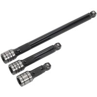 Sealey AK7692 1/2 Drive 3 Piece Wobble Rigid Extension Bar Adaptor and Universal Joint Set 1/2" Sealey AK7692 1/2 Drive 3 Piece Wobble Rigid Extension Bar Adaptor and Universal Joint Set 1/2"
