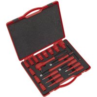 20 Piece 1 2" Drive VDE Insulated Socket Set Metric