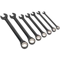 Sealey Black Series 7 Piece Combination Ratchet Spanner Set Sealey Black Series 7 Piece Combination Ratchet Spanner Set