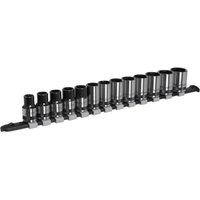 Sealey Black Series 13 Piece 1/2" Drive Hexagon Socket Set 1/2" Sealey Black Series 13 Piece 1/2" Drive Hexagon Socket Set 1/2"