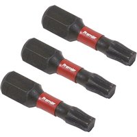 Sealey Impact Power Tool Torx Screwdriver Bits T25 25mm Pack of 3 Sealey Impact Power Tool Torx Screwdriver Bits T25 25mm Pack of 3