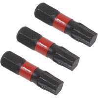 Sealey Impact Power Tool Torx Screwdriver Bits T40 25mm Pack of 3 Sealey Impact Power Tool Torx Screwdriver Bits T40 25mm Pack of 3