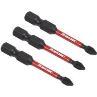 Sealey Impact Power Tool Pozi Screwdriver Bits PZ1 50mm Pack of 3 Sealey Impact Power Tool Pozi Screwdriver Bits PZ1 50mm Pack of 3