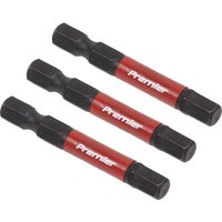 Hex 6mm Impact Power Tool Bits 50mm - 3 Piece - Sealey
