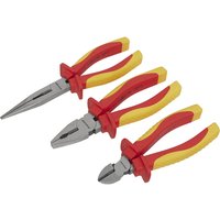 Sealey 3 Piece VDE Insulated Plier Set Sealey 3 Piece VDE Insulated Plier Set