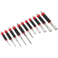 Sealey 11 Piece Soft Grip Punch and Chisel Set Sealey 11 Piece Soft Grip Punch and Chisel Set