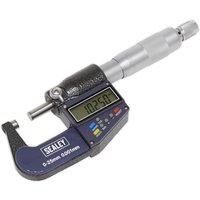 Sealey AK9635D Digital External Micrometer 0mm - 25mm Sealey AK9635D Digital External Micrometer 0mm - 25mm