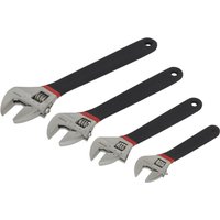 Sealey 4 Piece Adjustable Spanner Set Nickel Ferrous Finish Sealey 4 Piece Adjustable Spanner Set Nickel Ferrous Finish