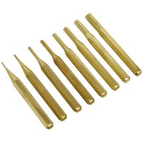 Sealey 8 Piece Brass Pin Punch Set Sealey 8 Piece Brass Pin Punch Set