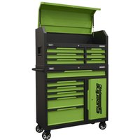 Sealey AP1080HVG Superline Pro Topchest & Rollcab Combination 12 Drawer & 1 Door Cupboard - Green