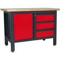 Workstation 3 Drawers 1 Cupboard