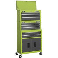 Sealey Roller Cabinet, Mid Chest and Top Chest Combination Green Sealey Roller Cabinet, Mid Chest and Top Chest Combination Green