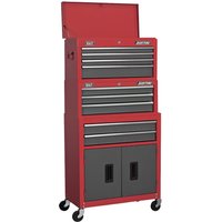Sealey Roller Cabinet, Mid Chest and Top Chest Combination Red Sealey Roller Cabinet, Mid Chest and Top Chest Combination Red