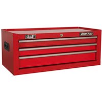 Sealey American Pro 3 Drawer Mid Tool Chest Red