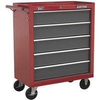 Sealey American Pro 5 Drawer Roller Cabinet Red / Grey Sealey American Pro 5 Drawer Roller Cabinet Red / Grey