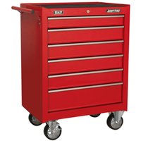 Sealey American Pro 6 Drawer Roller Cabinet Red Sealey American Pro 6 Drawer Roller Cabinet Red
