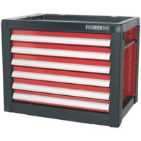 Sealey Premier 6 Drawer Tool Chest Black / Red