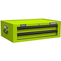 Sealey Superline Pro 2 Drawer Mid Tool Chest Hi Vis Green
