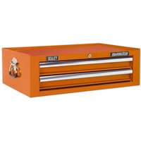 Sealey Superline Pro 2 Drawer Mid Tool Chest Orange