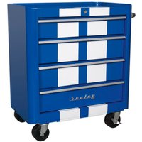 Sealey Retro Style 4 Drawer Roller Cabinet Blue / White Sealey Retro Style 4 Drawer Roller Cabinet Blue / White