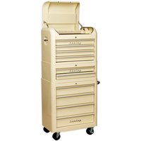 Premier Retro Style 10 Drawer Roller Cabinet Mid Top Tool Chest