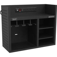 Sealey Superline Pro Power Tool Storage and Power Strip Unit Black Sealey Superline Pro Power Tool Storage and Power Strip Unit Black