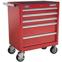 Sealey Superline Pro 5 Drawer Heavy Duty Roller Cabinet Red Sealey Superline Pro 5 Drawer Heavy Duty Roller Cabinet Red