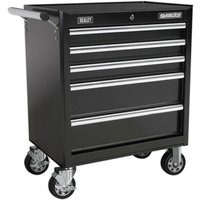 Sealey Superline Pro 5 Drawer Heavy Duty Roller Cabinet Black Sealey Superline Pro 5 Drawer Heavy Duty Roller Cabinet Black
