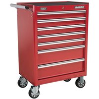 Sealey Superline Pro 7 Drawer Heavy Duty Roller Cabinet Red Sealey Superline Pro 7 Drawer Heavy Duty Roller Cabinet Red