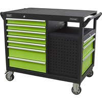 Sealey 10 Drawer Tool Roller Cabinet and Workstation Black / Green Sealey 10 Drawer Tool Roller Cabinet and Workstation Black / Green