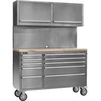 Sealey Mobile Stainless Steel Tool Workstation Stainless Steel Sealey Mobile Stainless Steel Tool Workstation Stainless Steel